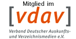 Mitglied im VDAV - Verband deutscher Verzeichnis deutscher Auskunfts- und Verleger e.V.