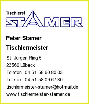 Peter Stamer Tischlermeister